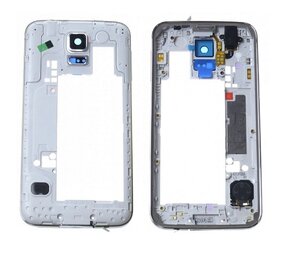 Samsung Samsung Galaxy S5 SM-900 / S5 Plus SM-901 Middle Cover LCD Support Frame - Silver - GH96-07236A Samsung Samsung Galaxy S5 SM-900 / S5 Plus SM-901 Middle Cover LCD Support Frame - Silver - GH96-07236A
