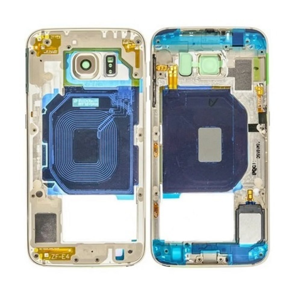 Samsung Samsung Galaxy S6 G920 Middle Frame Assembly - Gold - GH96-08583C Samsung Samsung Galaxy S6 G920 Middle Frame Assembly - Gold - GH96-08583C