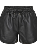 Co’Couture Phoebe Leather Crop Shorts - Black