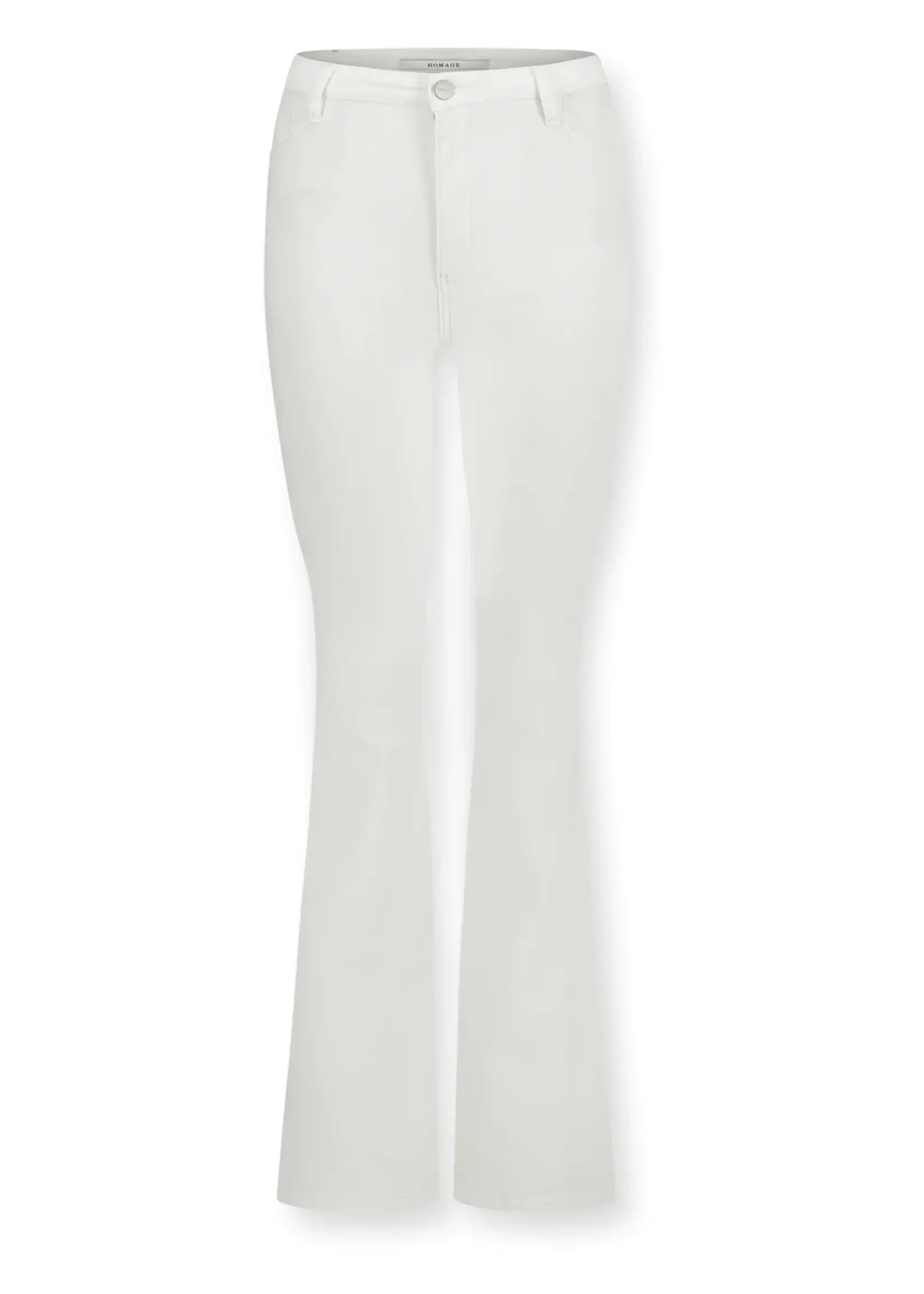 HOMAGE Jane - Colored Velvet Flared Pants - Off White