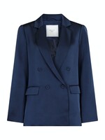 Neo Noir Jardin Heavy Sateen Blazer - Midnight Blue