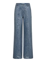 Co'Couture SequinCC Stripe Long DenimPant - SkyDenim