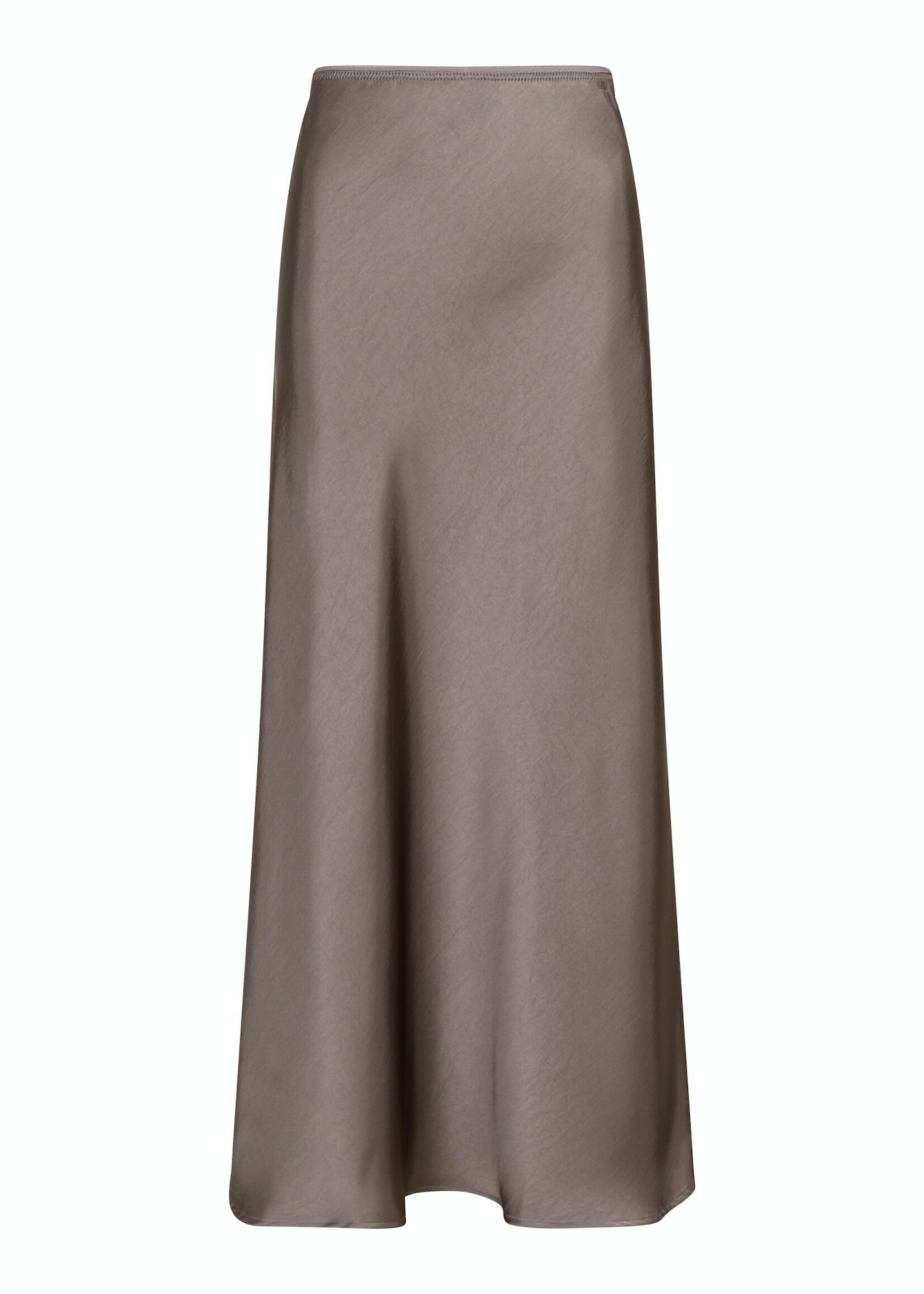 Neo Noir Vicky Heavy Sateen Skirt - Warm Grey