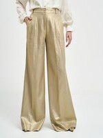 Access Metallic-effect pleated pants - Gold