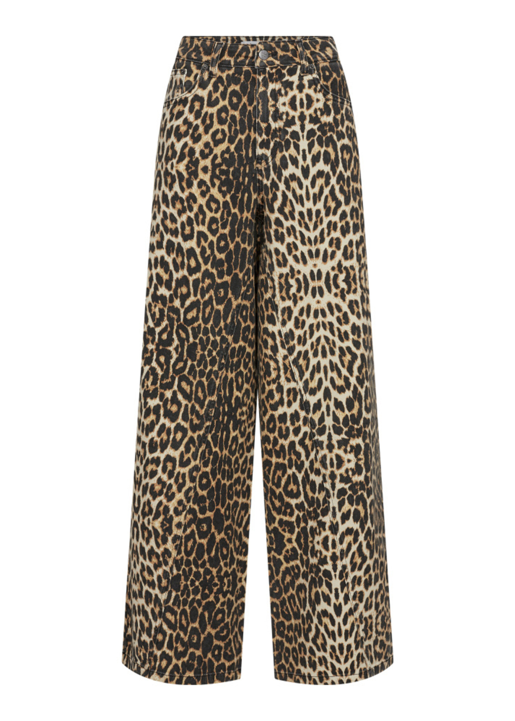 Co'Couture LeoCC Denim Panel Long Pant - Khaki