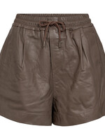 Co'Couture New PhoebeCC Leather Shorts - Elephant