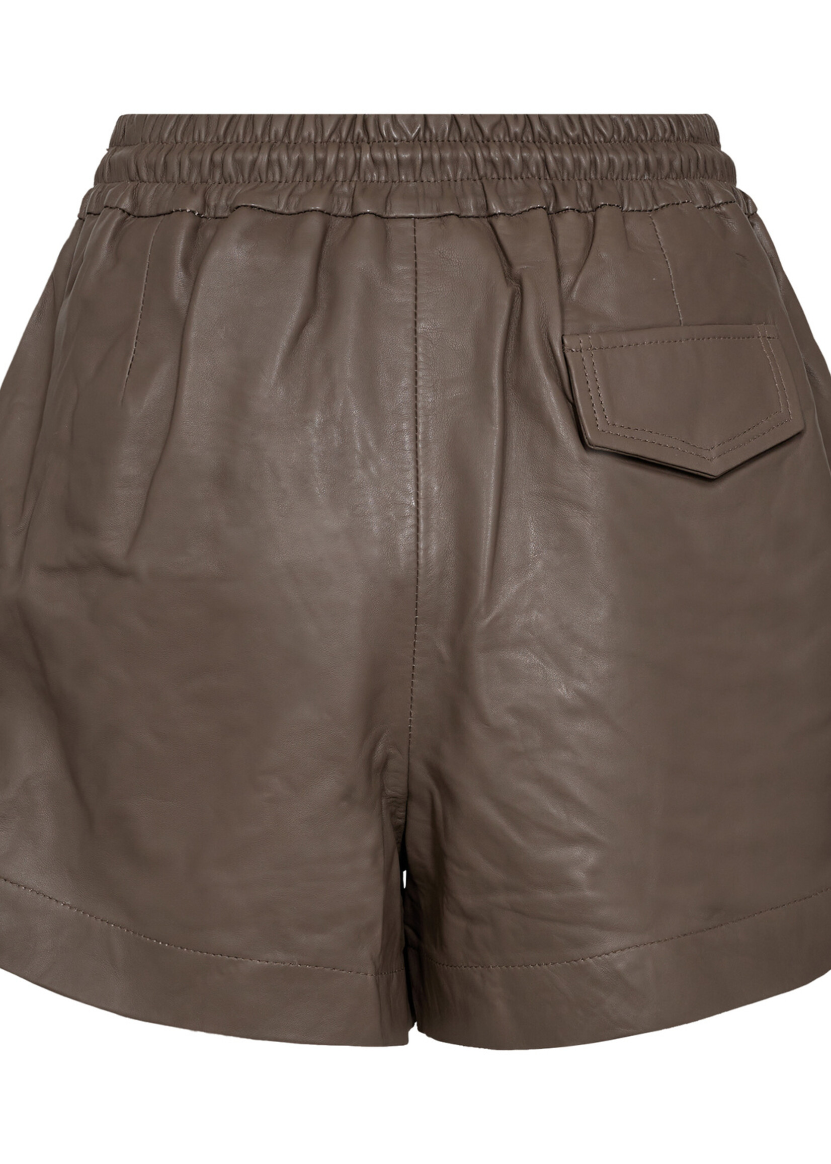 Co'Couture New PhoebeCC Leather Shorts - Elephant