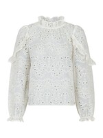 Neo Noir Nadira Embroidery Blouse - Ivory