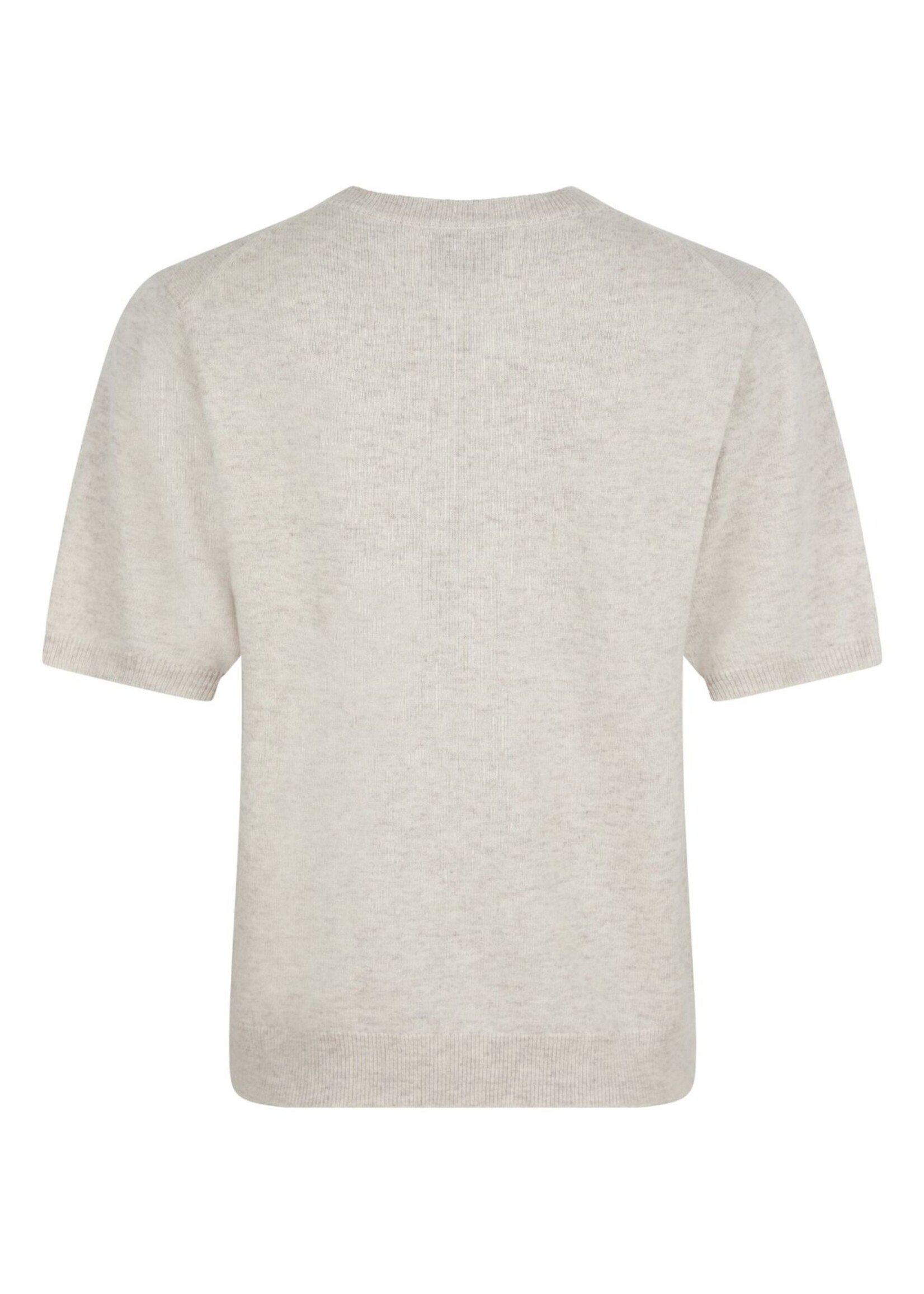 Neo Noir Missy Knit Tee - Licht Grey Melange