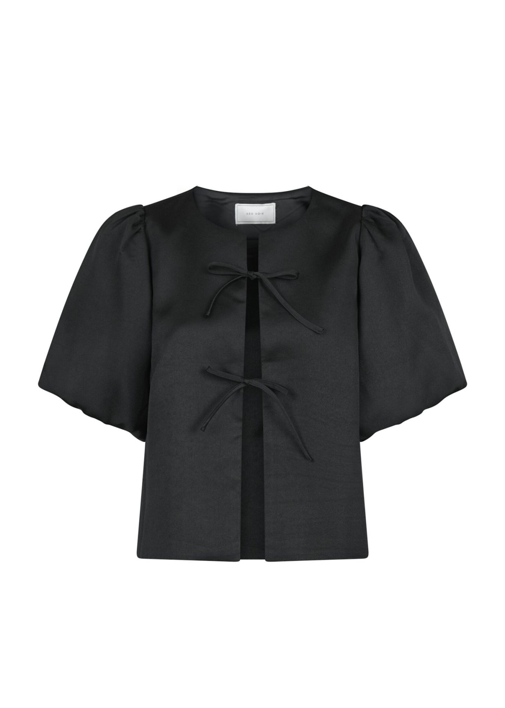 Neo Noir Aska Dull Satin Blouse - Black
