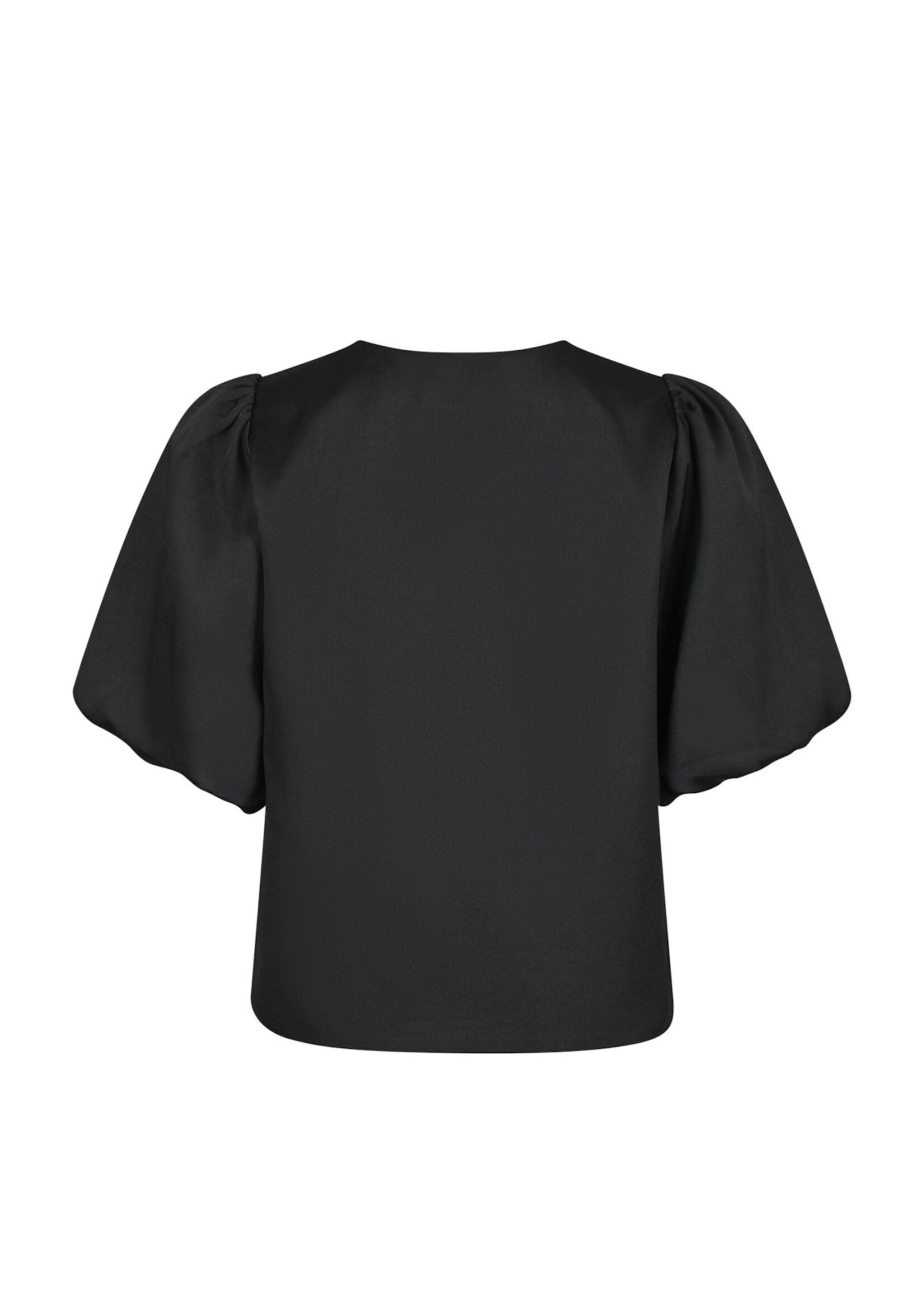 Neo Noir Aska Dull Satin Blouse - Black
