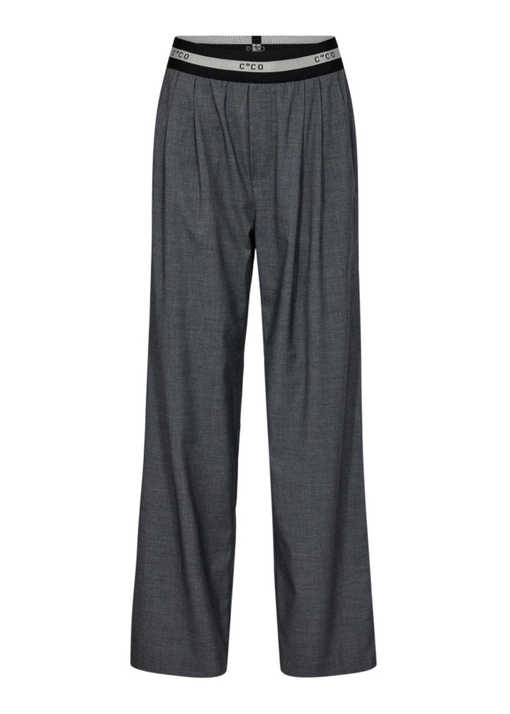Co'Couture CocoCC Tailor Logo Long Pant - Grey Melange