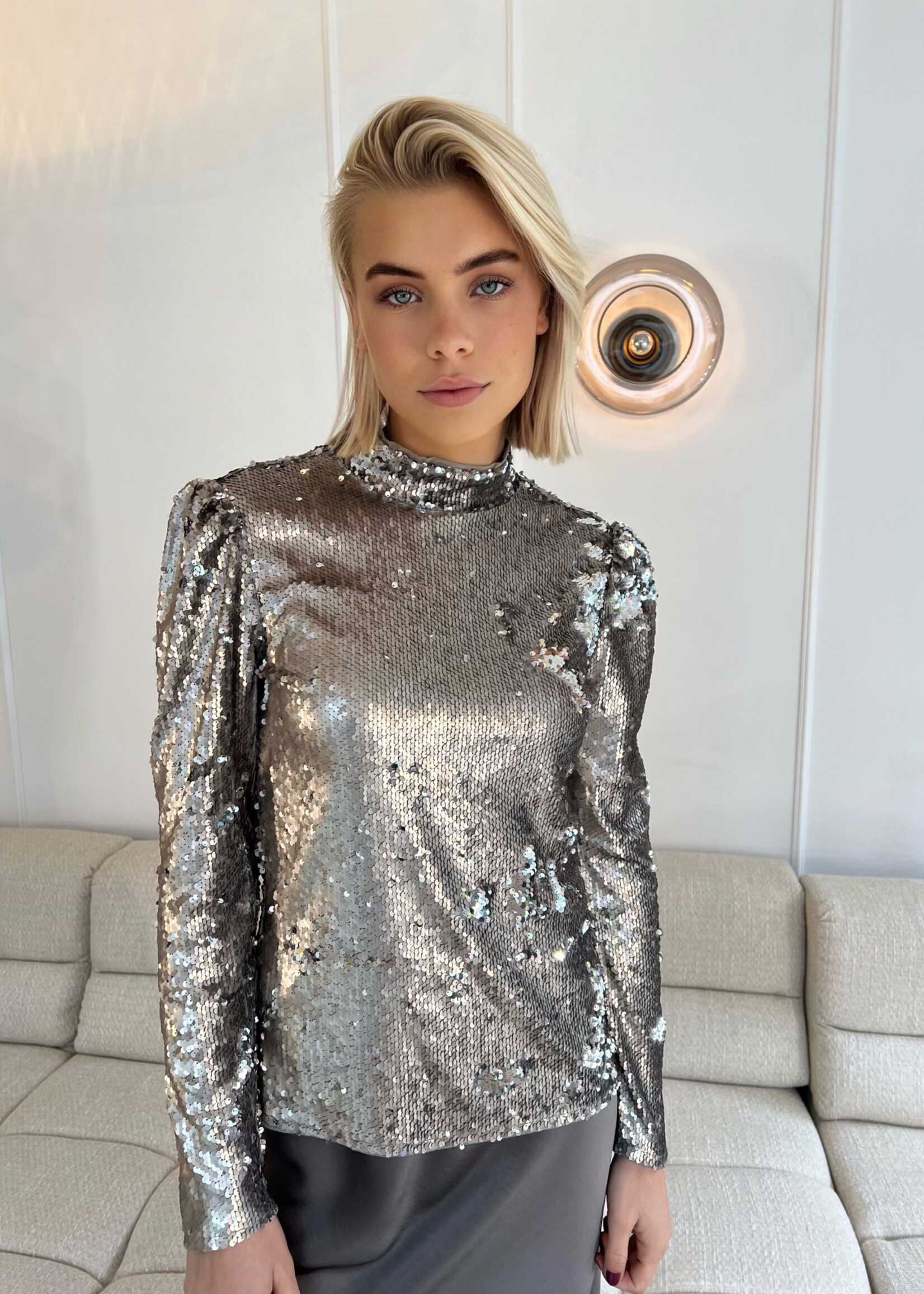 Moea Aniqa blouse - Grey