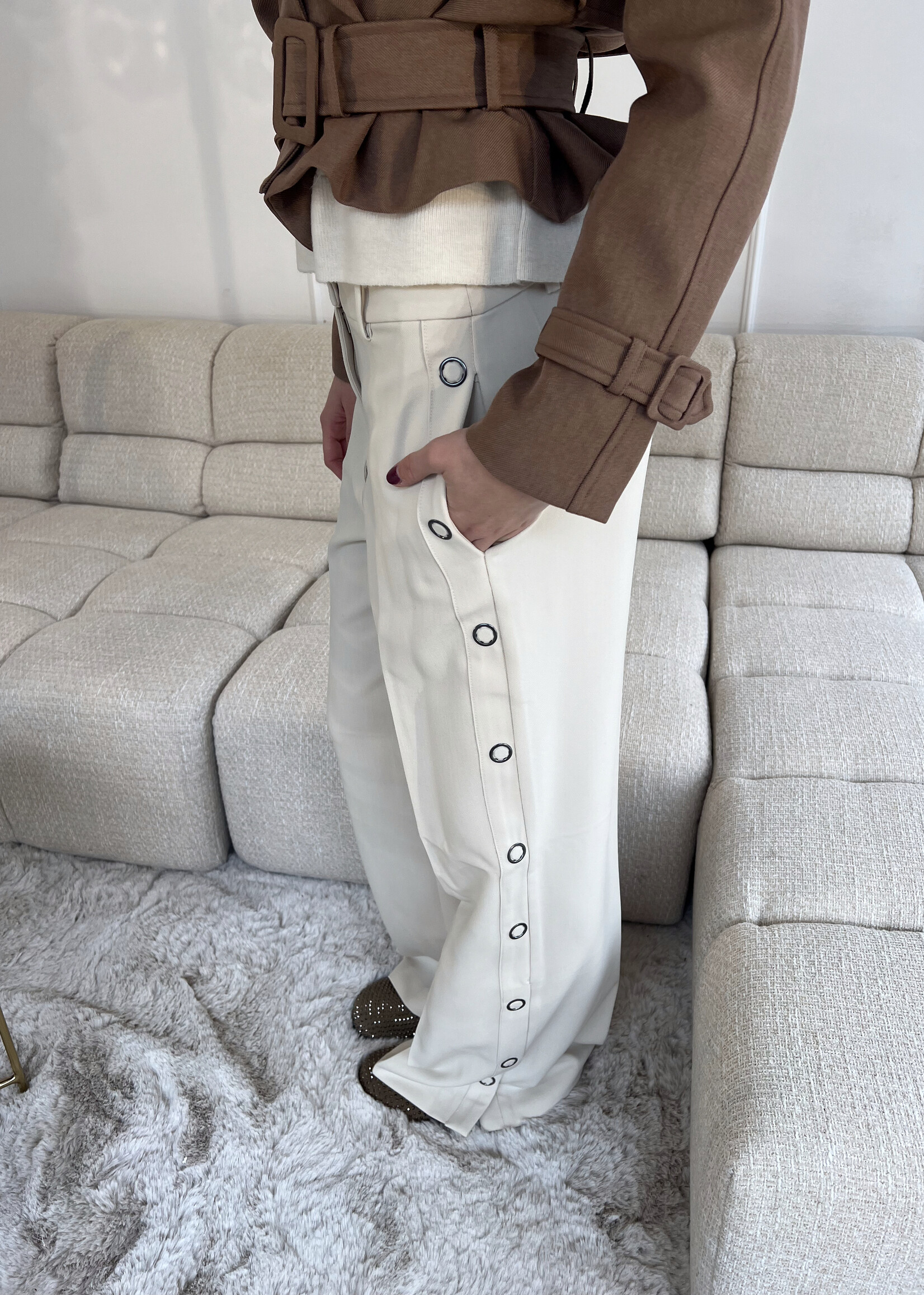 Co'Couture VolaCC Ring Wide Pant - Bone