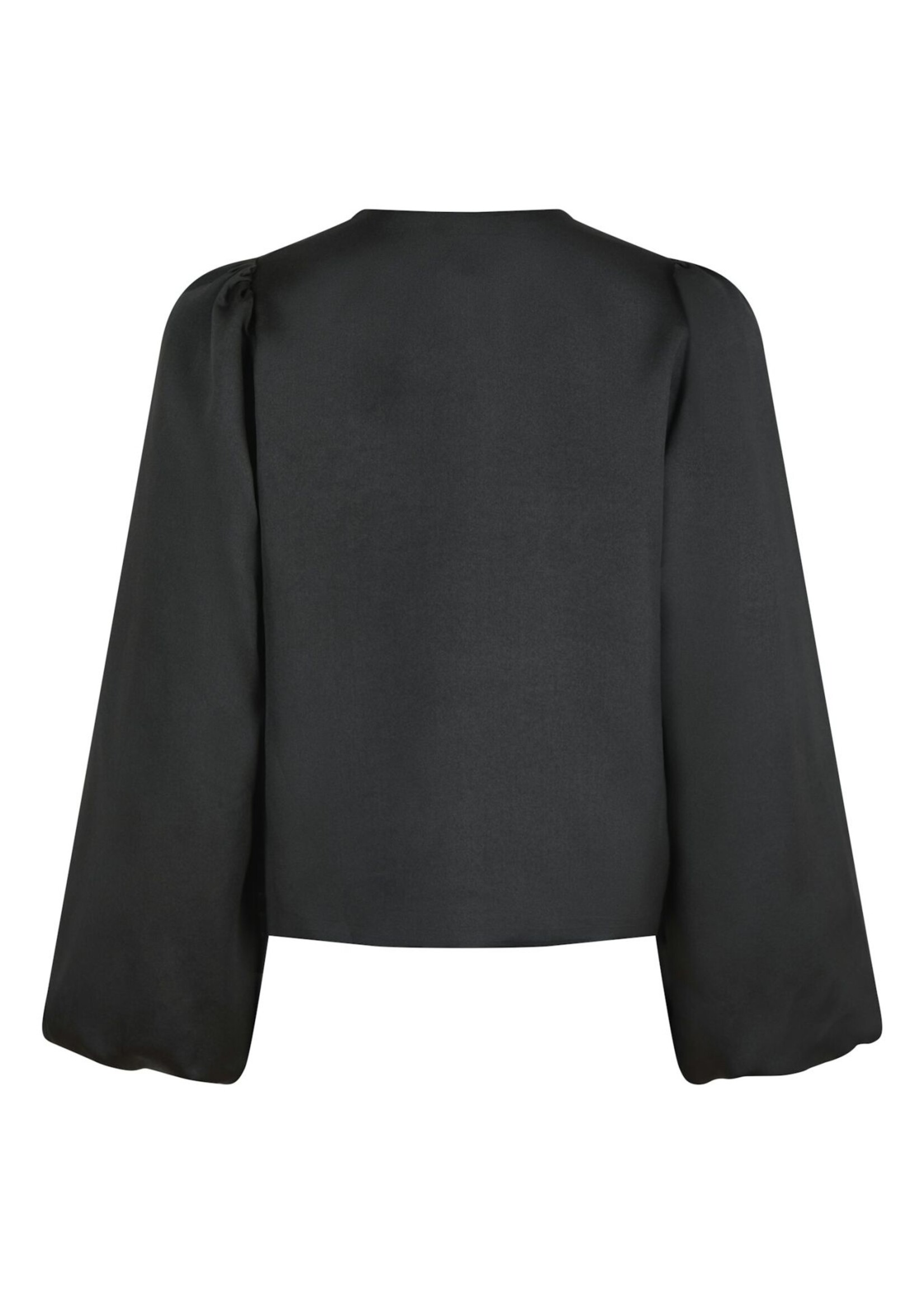Neo Noir Daliska Dull Satin Blouse - Black