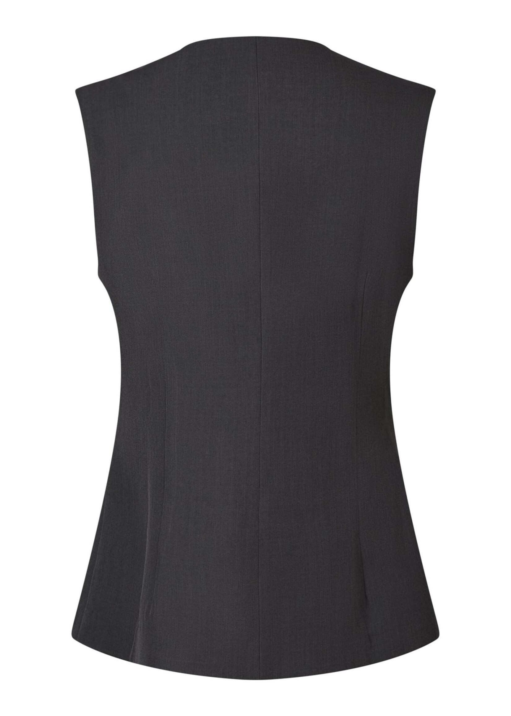 Neo Noir Fabia Structure Waistcoat - Dark Grey