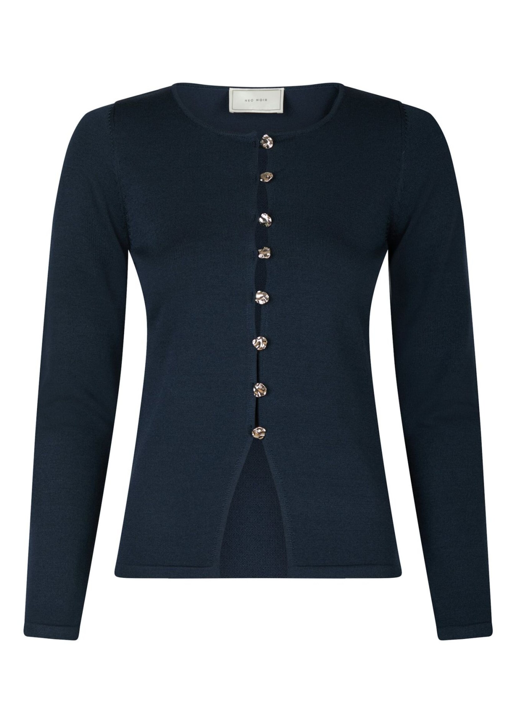 Neo Noir Teller Knit Blouse - Dark Navy