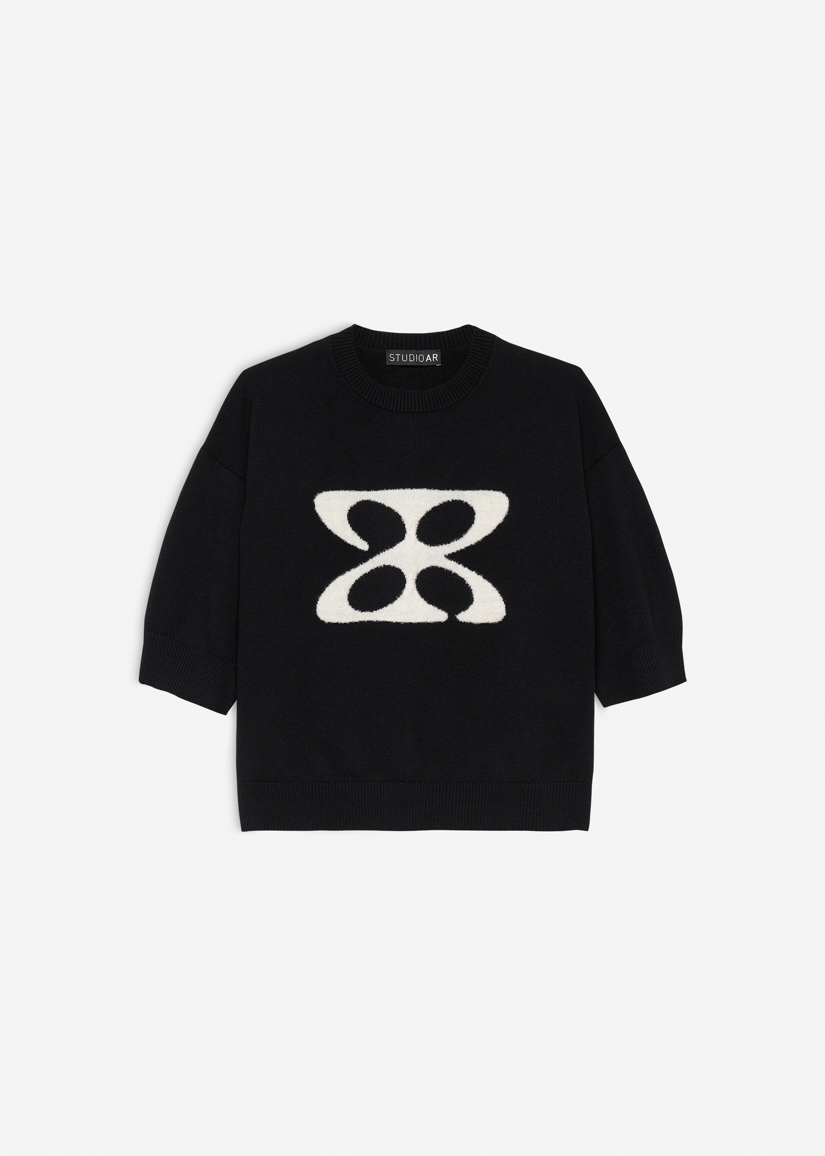 STUDIO AR ISIDRE Viscose Knit - Black White