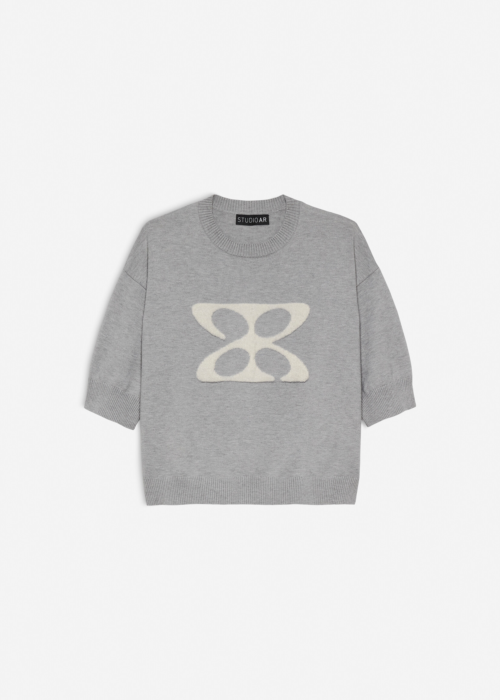 STUDIO AR ISIDRE Viscose Knit - Grey White