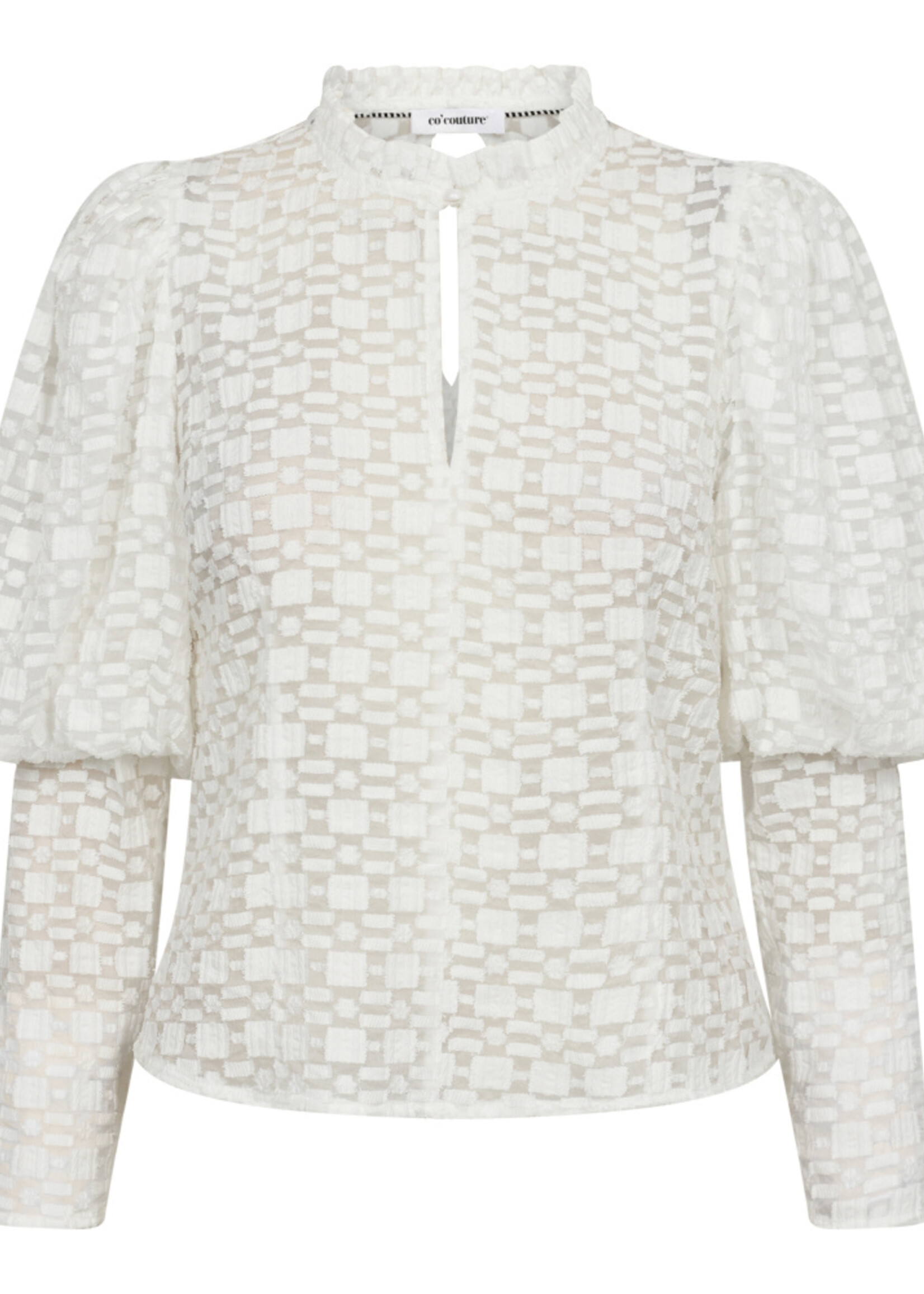 Co'Couture ElinorCC Open Back Blouse - White