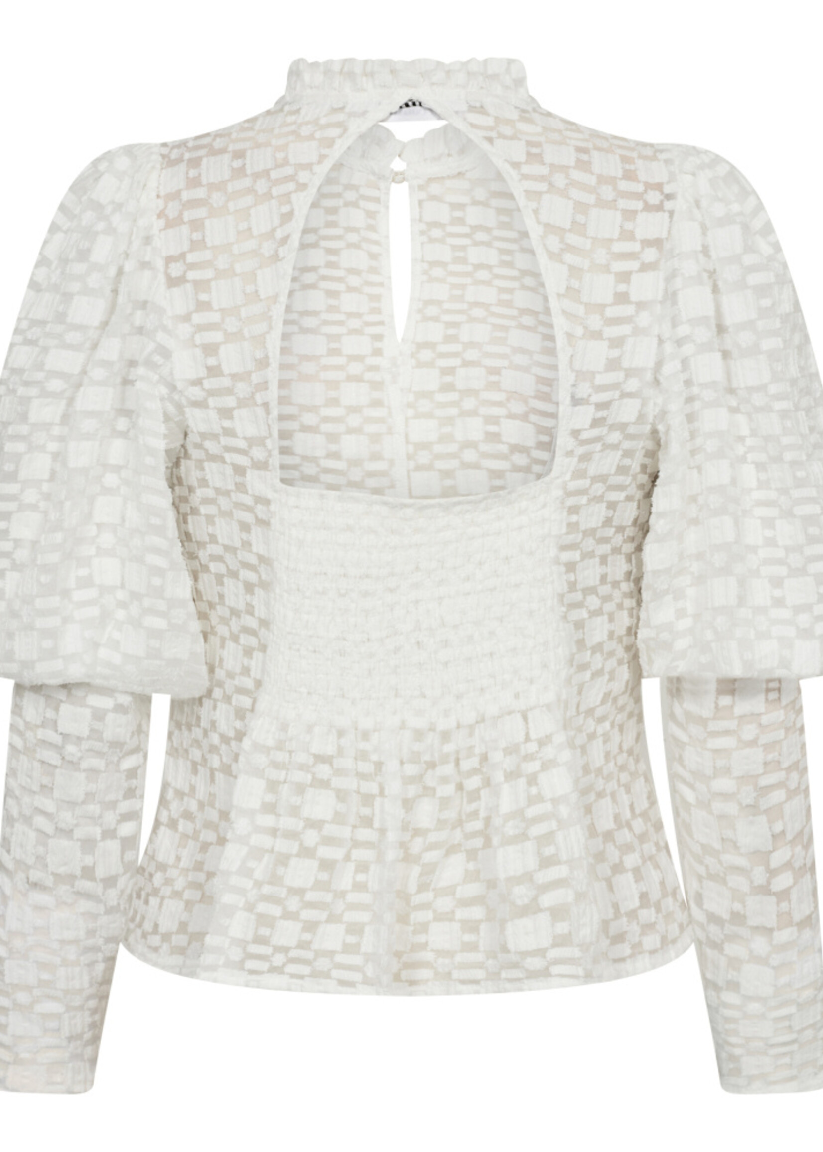 Co'Couture ElinorCC Open Back Blouse - White