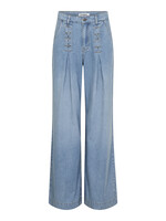 Co'Couture CindyCC Eyelet Wide LL Jeans - Denim