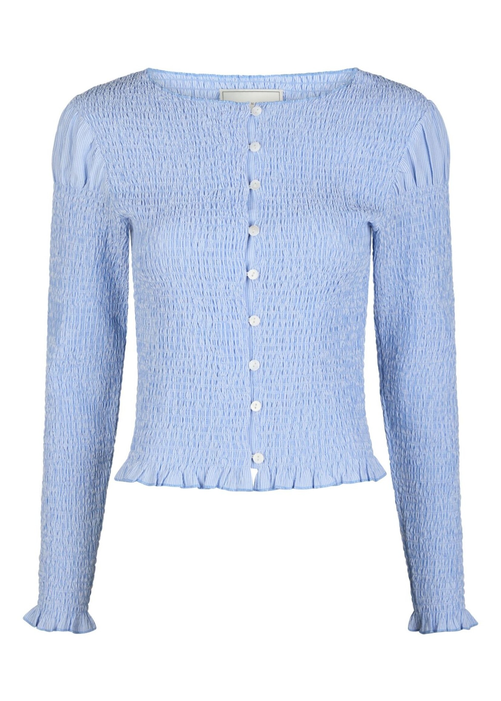 Neo Noir Sirine Smock Blouse - Light Blue