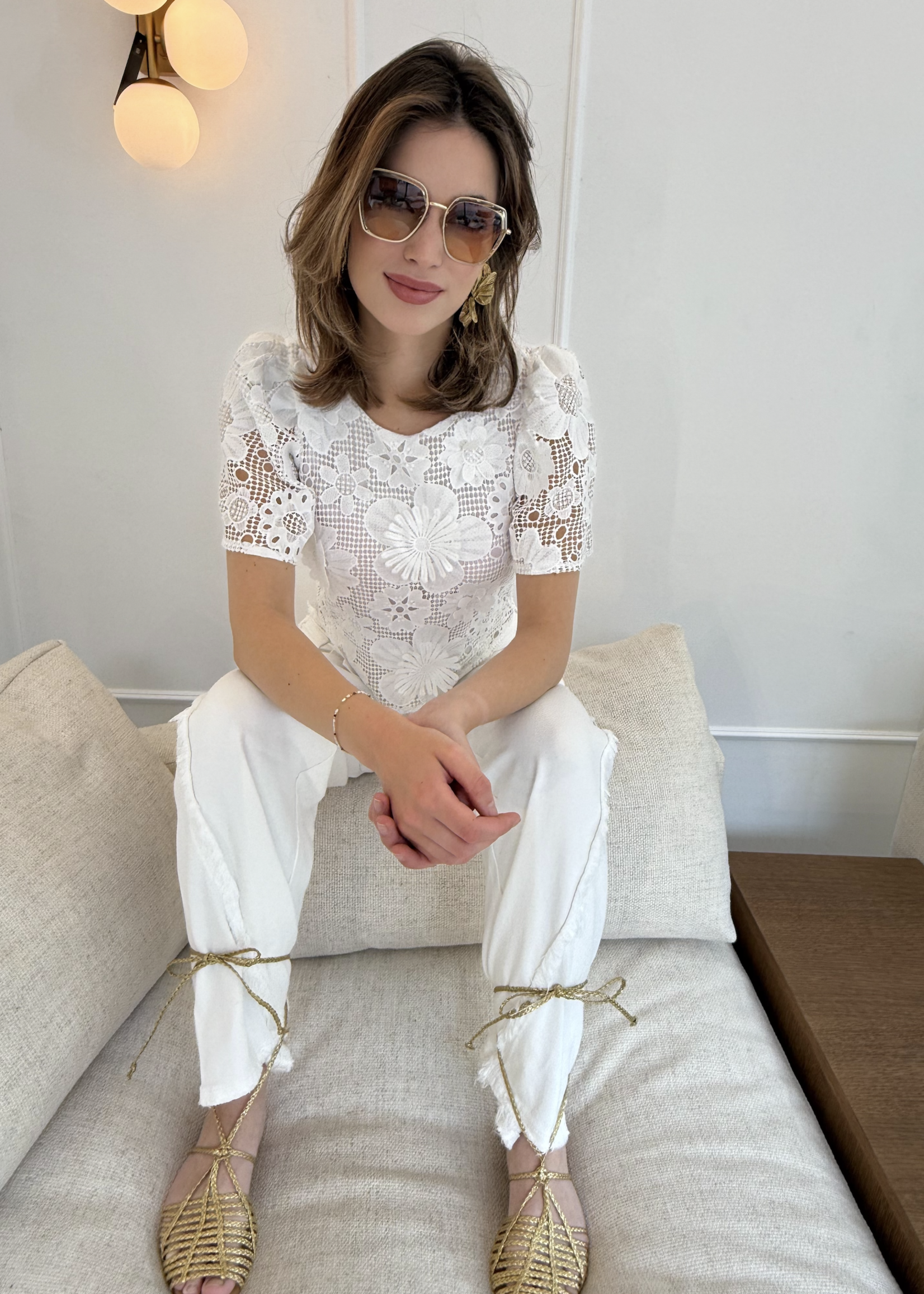 Fabergé Fashion Flora Top - White