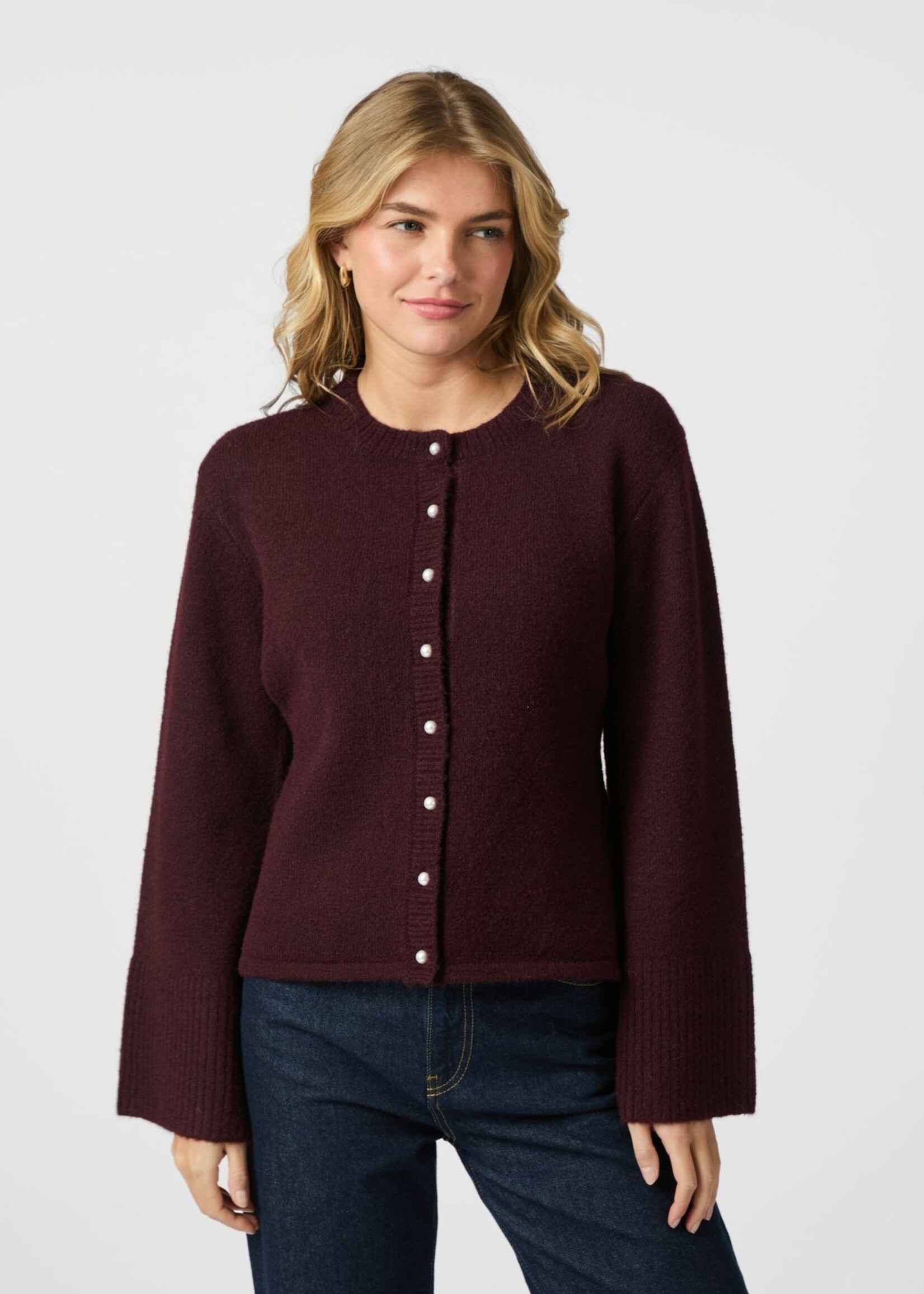Neo Noir Mixie Knit cardigan - Wine