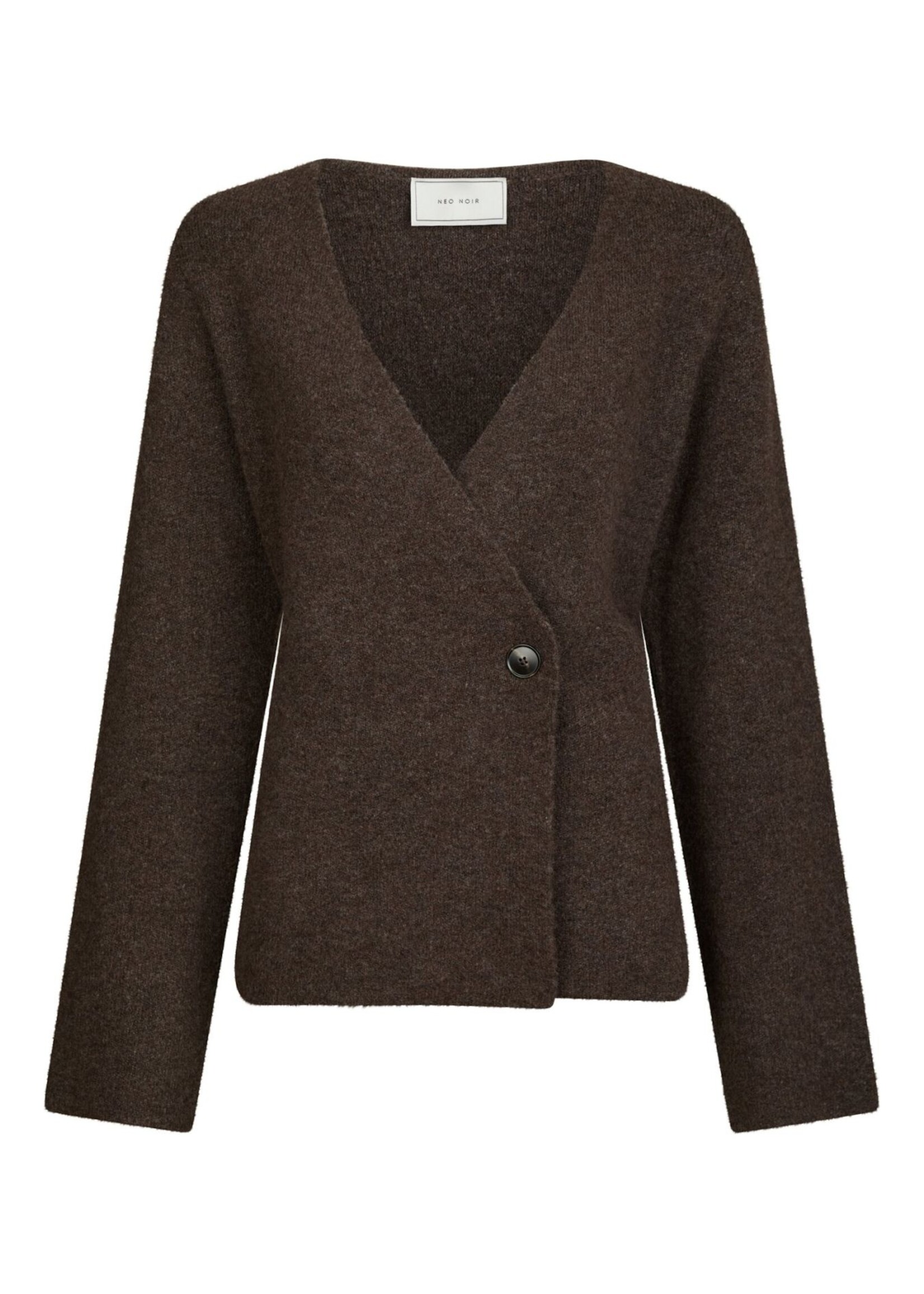 Neo Noir Marie Louise Knit Cardigan - Brown Melange