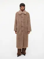 STUDIO AR SCARLET Faux Mink Zigzag - Camel