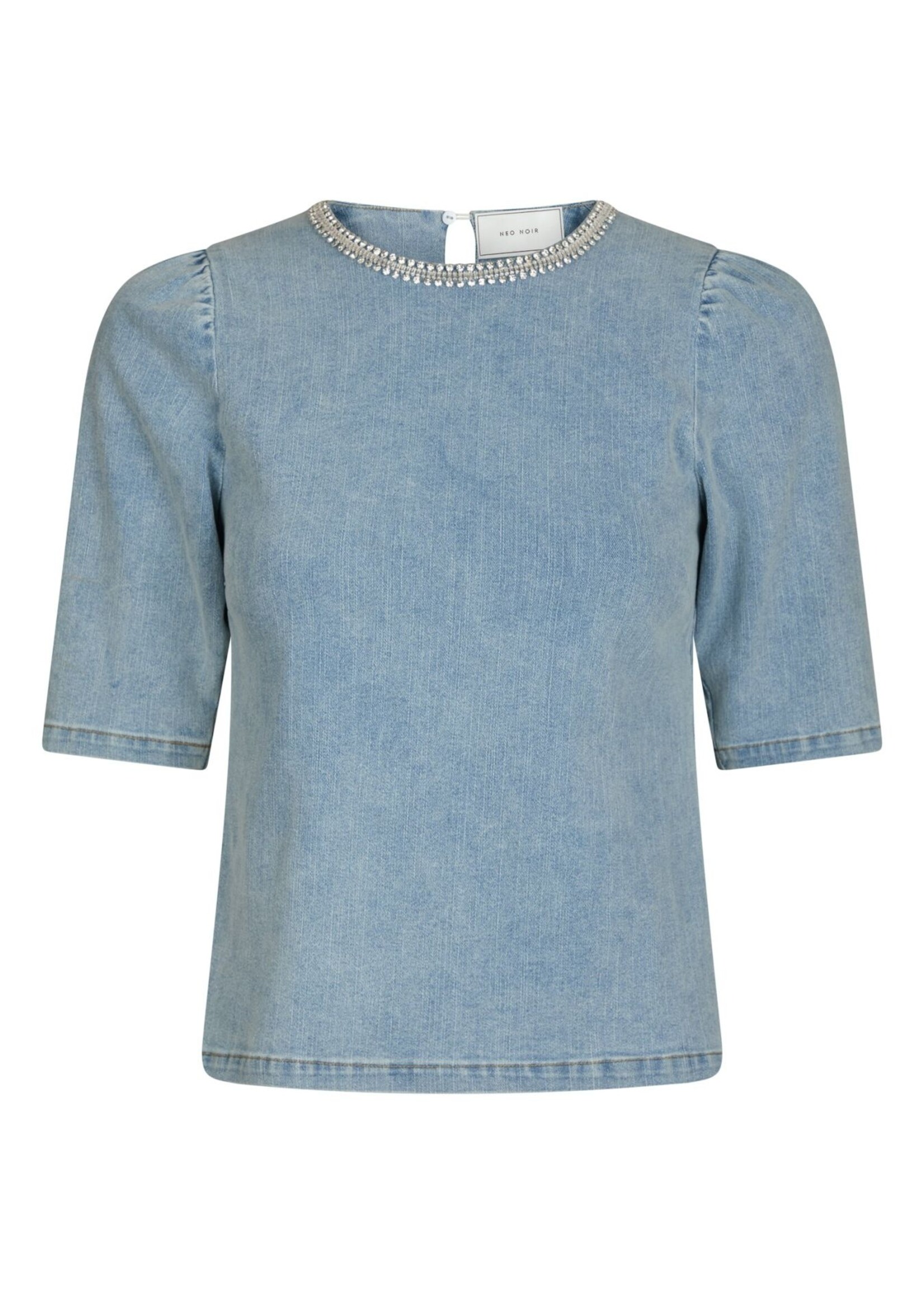 Neo Noir Rosia Denim Emb Top