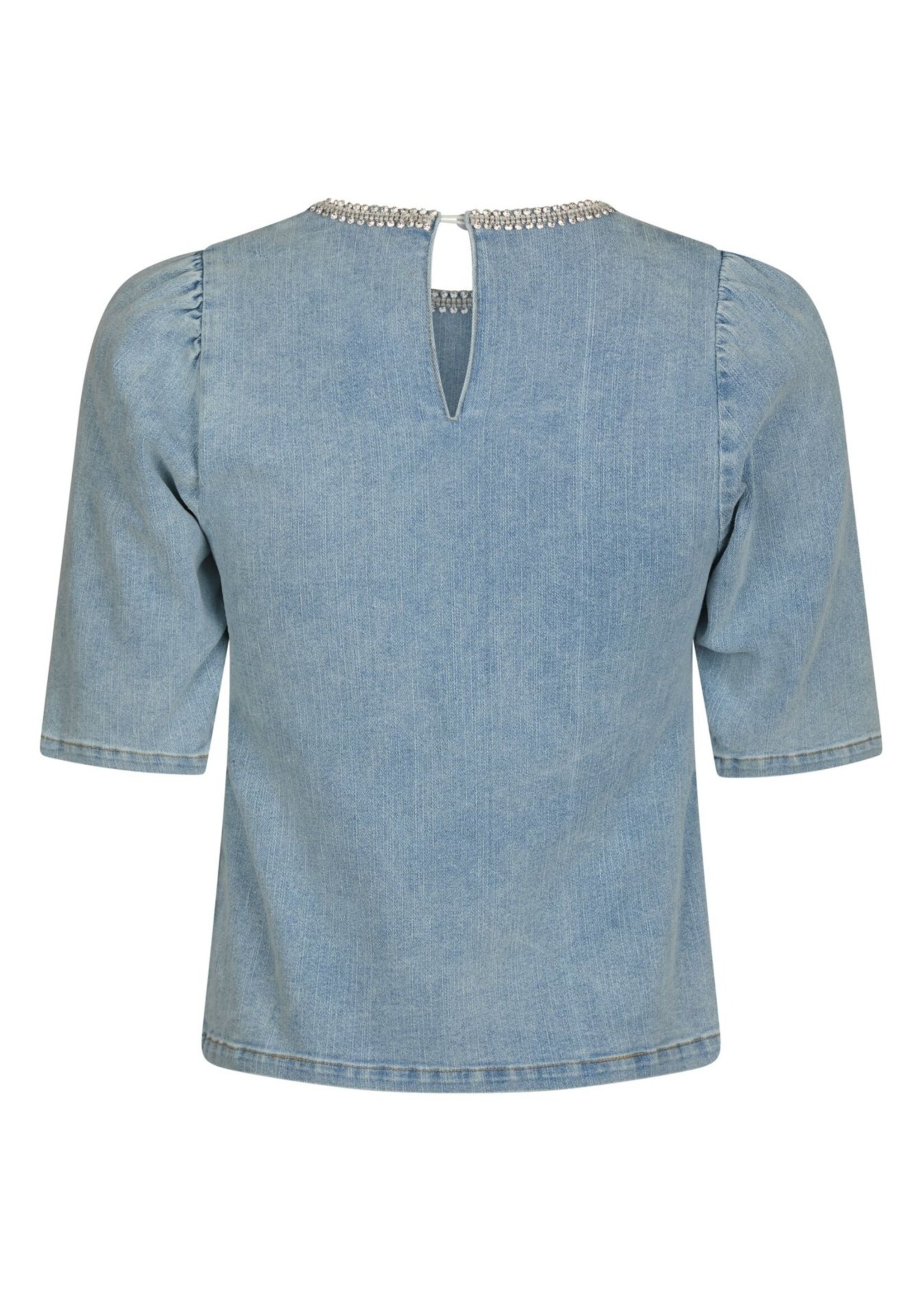 Neo Noir Rosia Denim Emb Top