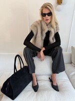 Neo Noir Kevini Faux Fur Vest - Beige