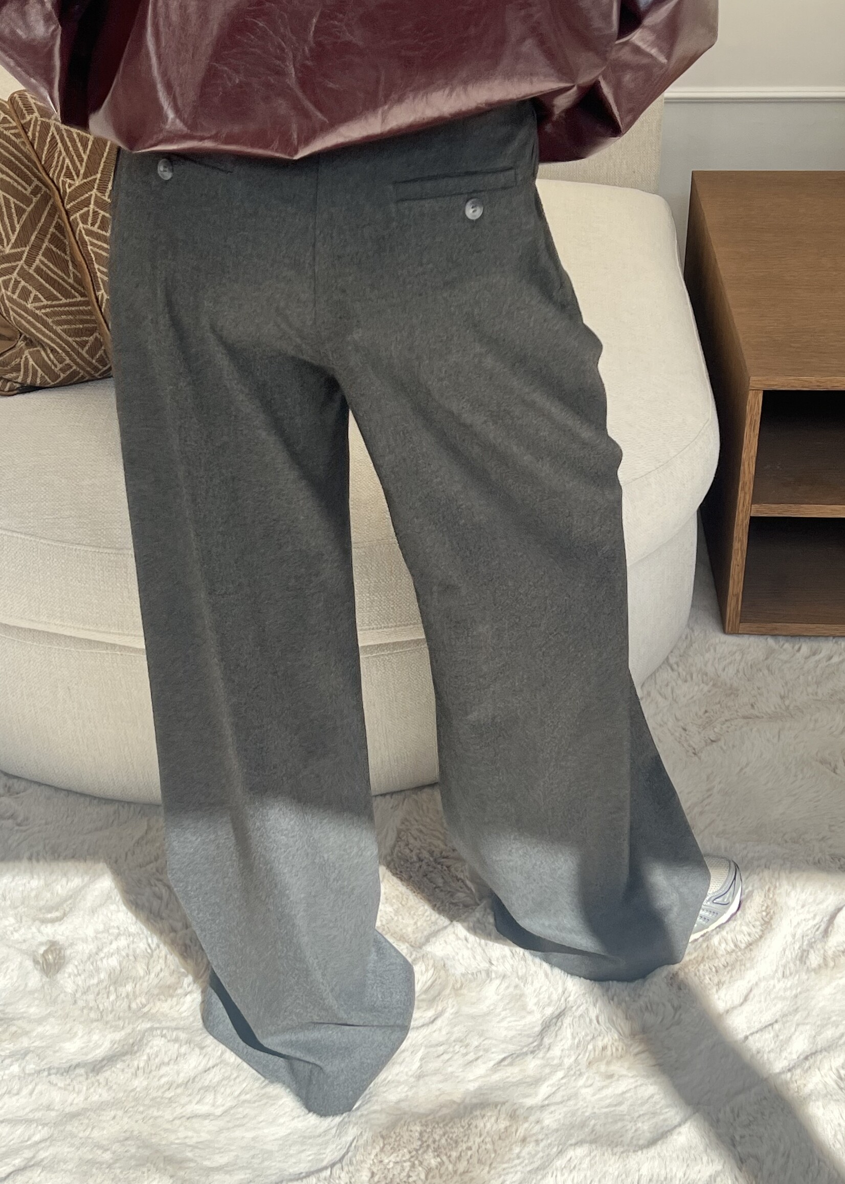 Wide-Leg Pants - Grey