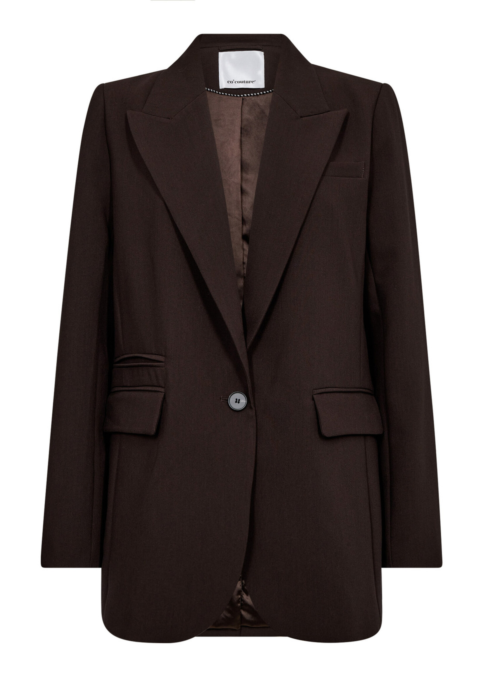 Co’Couture VolaCC Single Oversize Blazer - Dark Brown