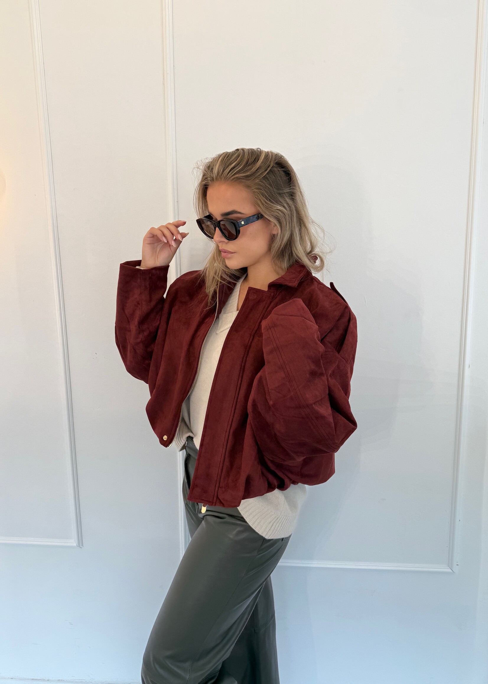 Fabergé Fashion Jacket Suede - Red