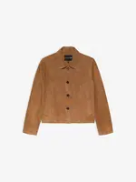 STUDIO AR Elaine Goat Suede Jacket - Mocha