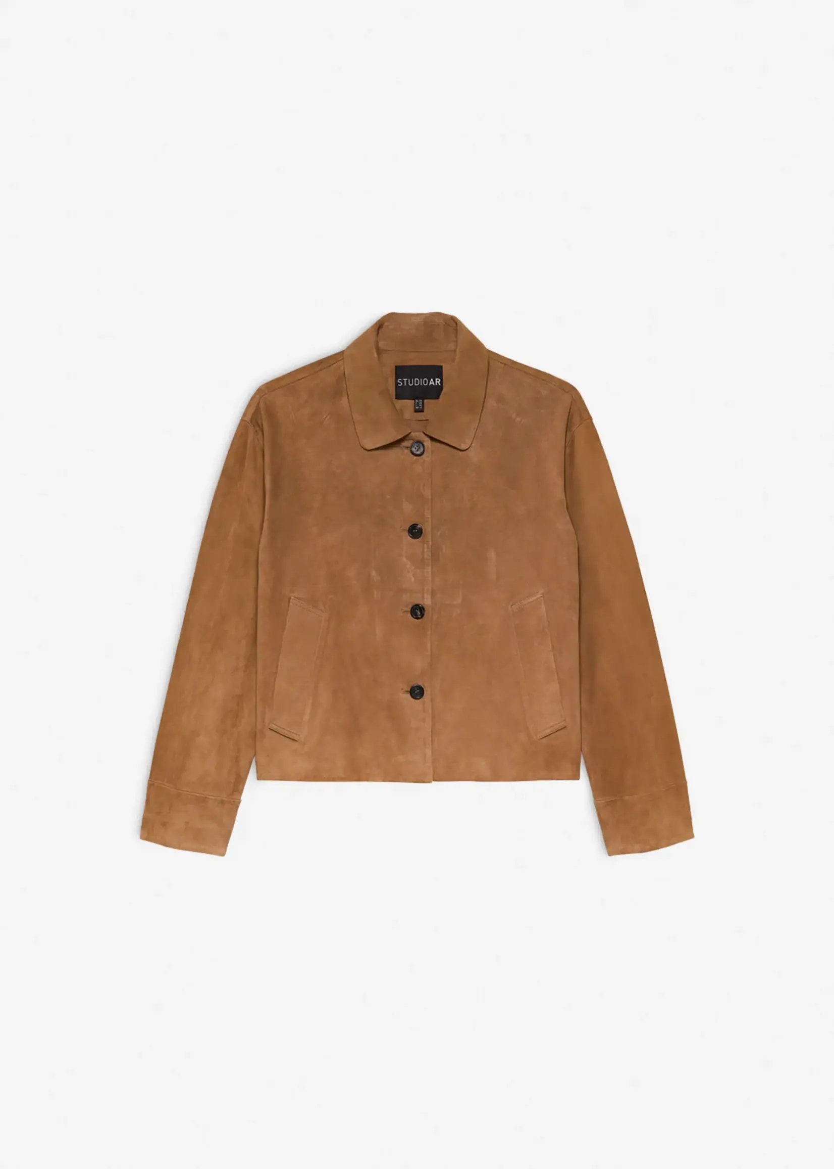 STUDIO AR Elaine Goat Suede Jacket - Mocha