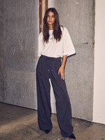 Michelle Pin String Tie Tall Pant - Dark Grey