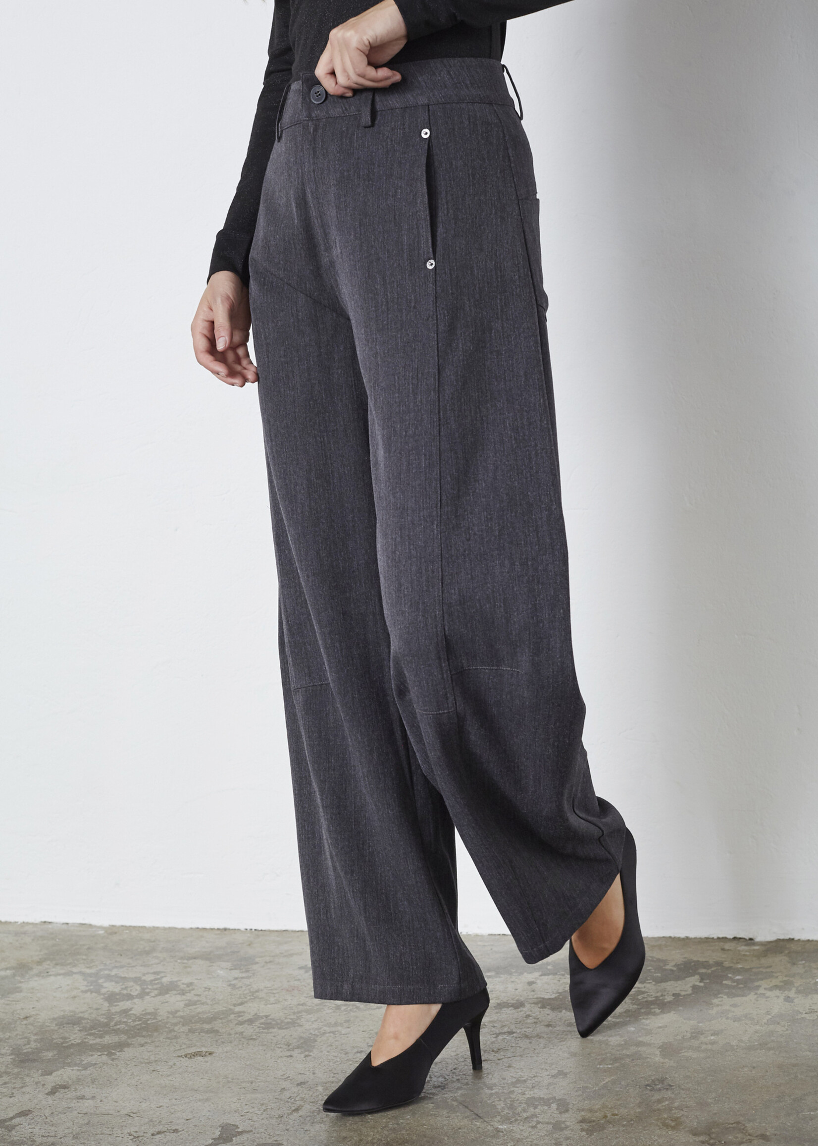 Co’Couture Susiecc barrel ll pant - Dark Grey