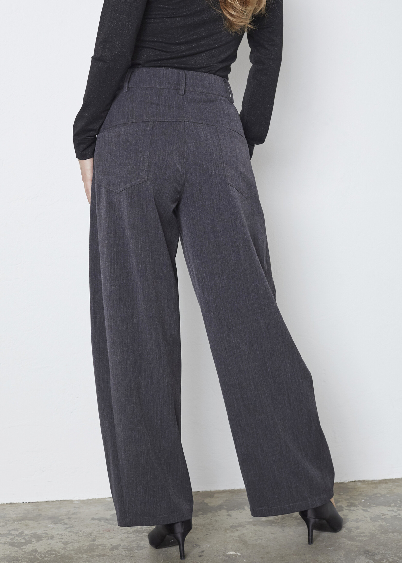 Co’Couture Susiecc barrel ll pant - Dark Grey