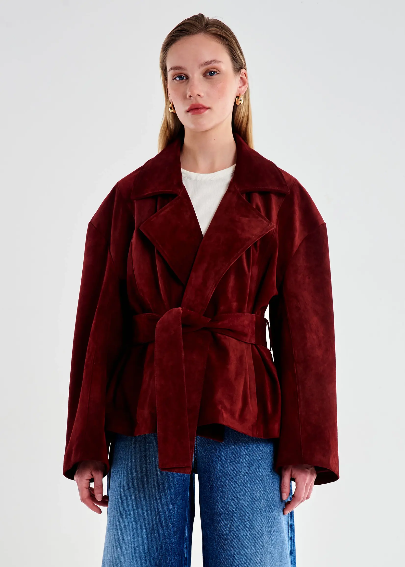 VICOLO TF0269 - Suede Jacket Bordeaux