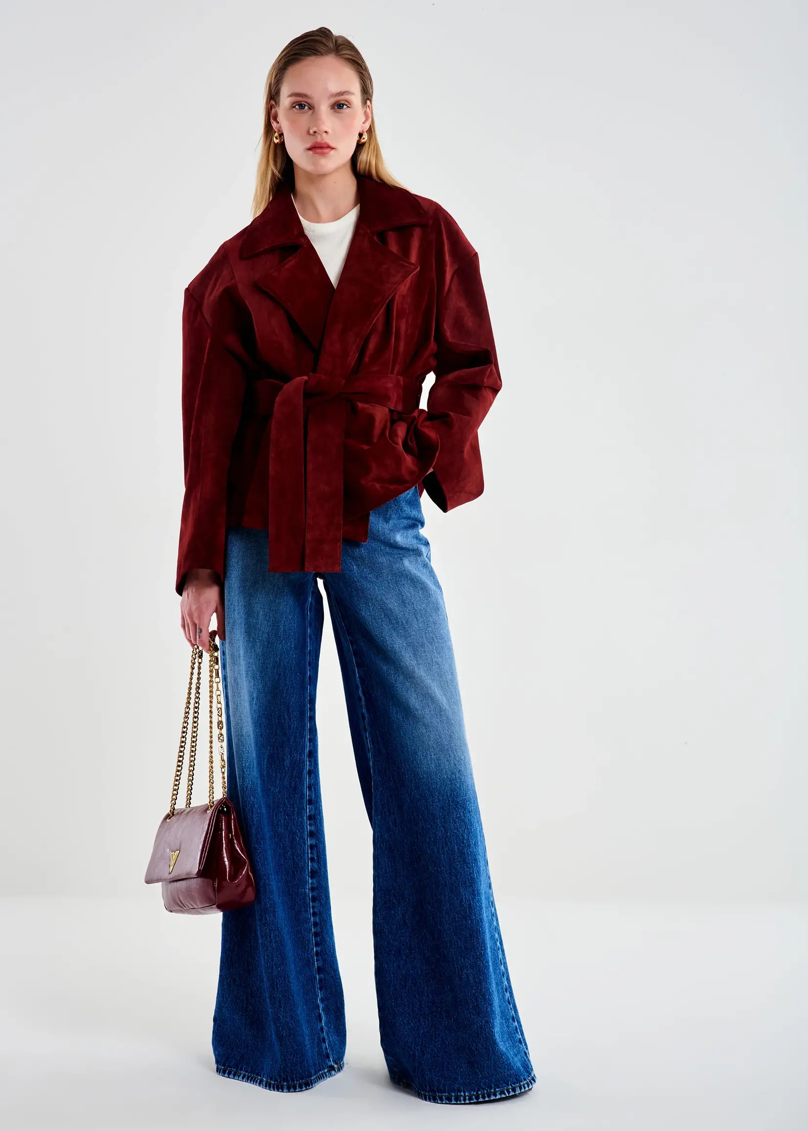 VICOLO TF0269 - Suede Jacket Bordeaux