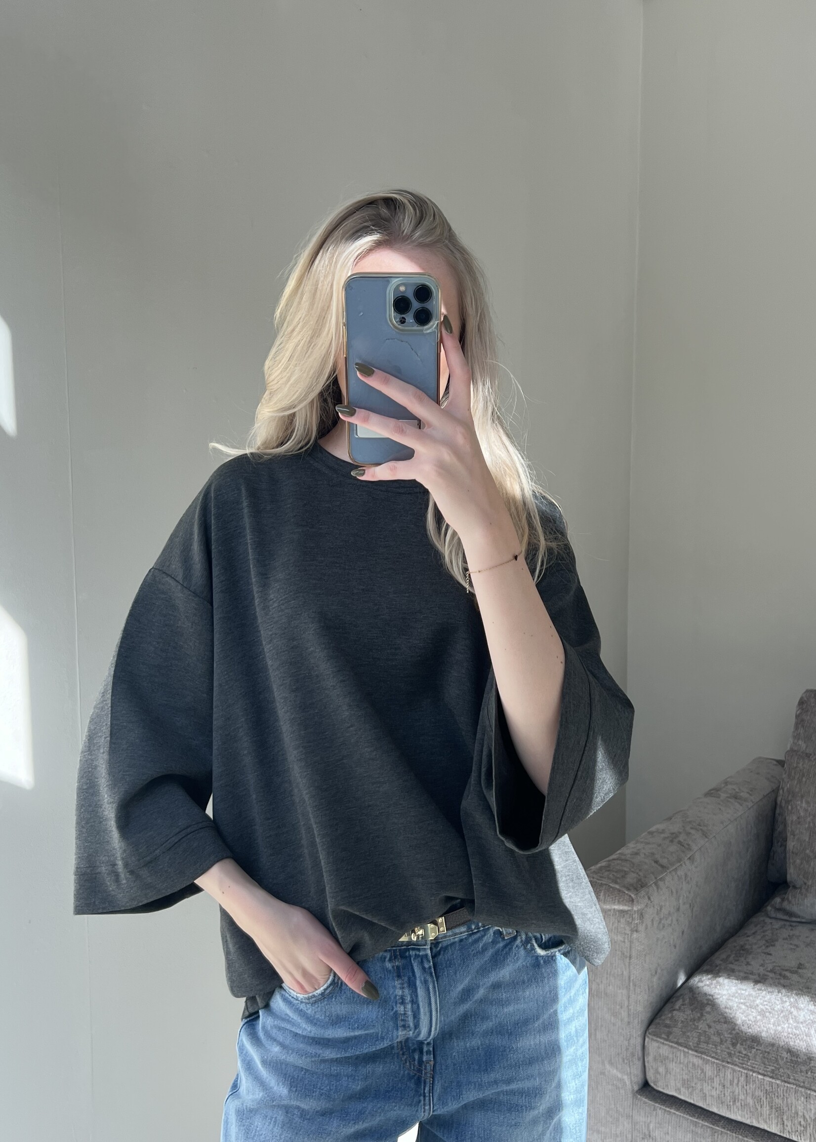 Fabergé Fashion Elle Top - Grey Dark