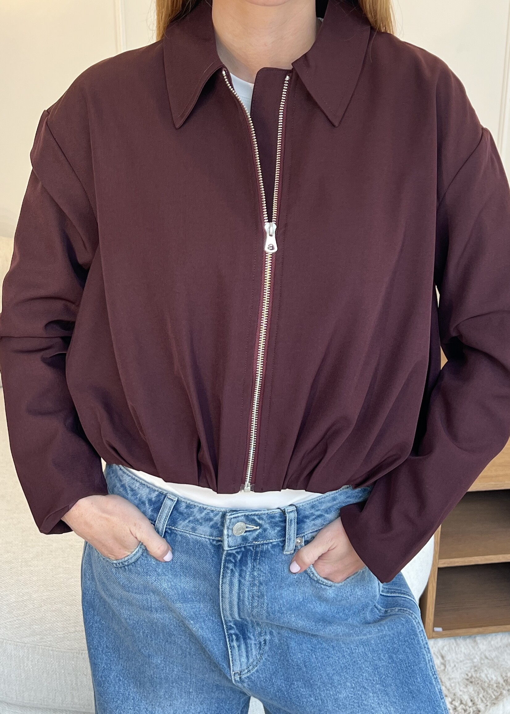 Fabergé Fashion Levi Jacket - Burgundy