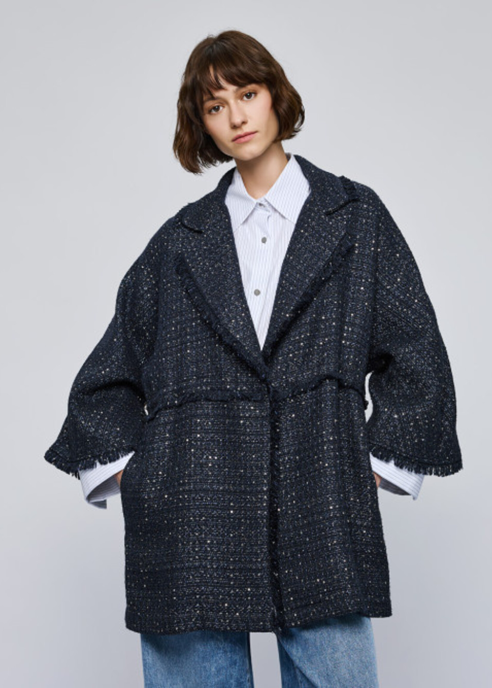 Access 541007112 - Tweed Jacket Dark Bleu