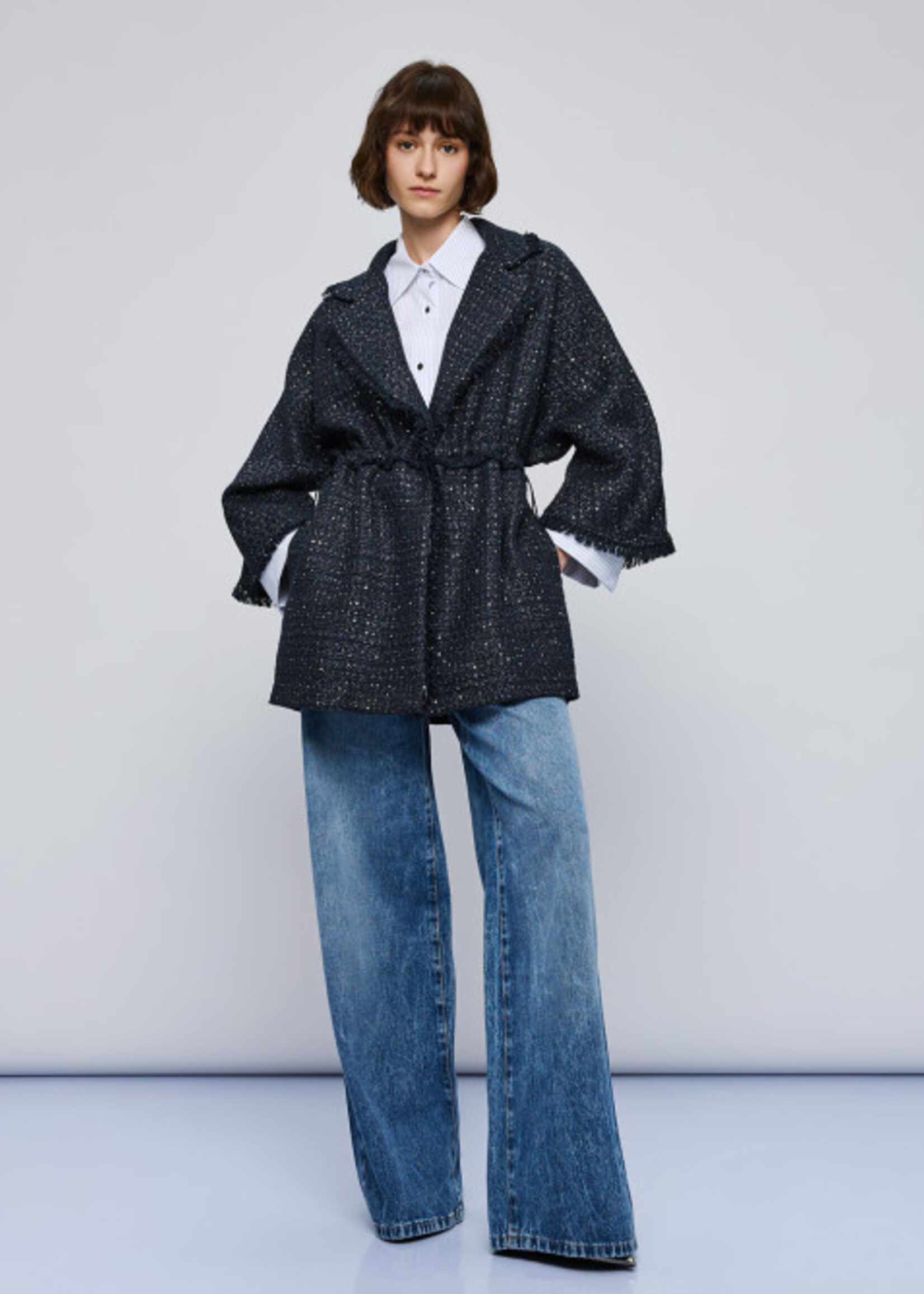 Access 541007112 - Tweed Jacket Dark Bleu