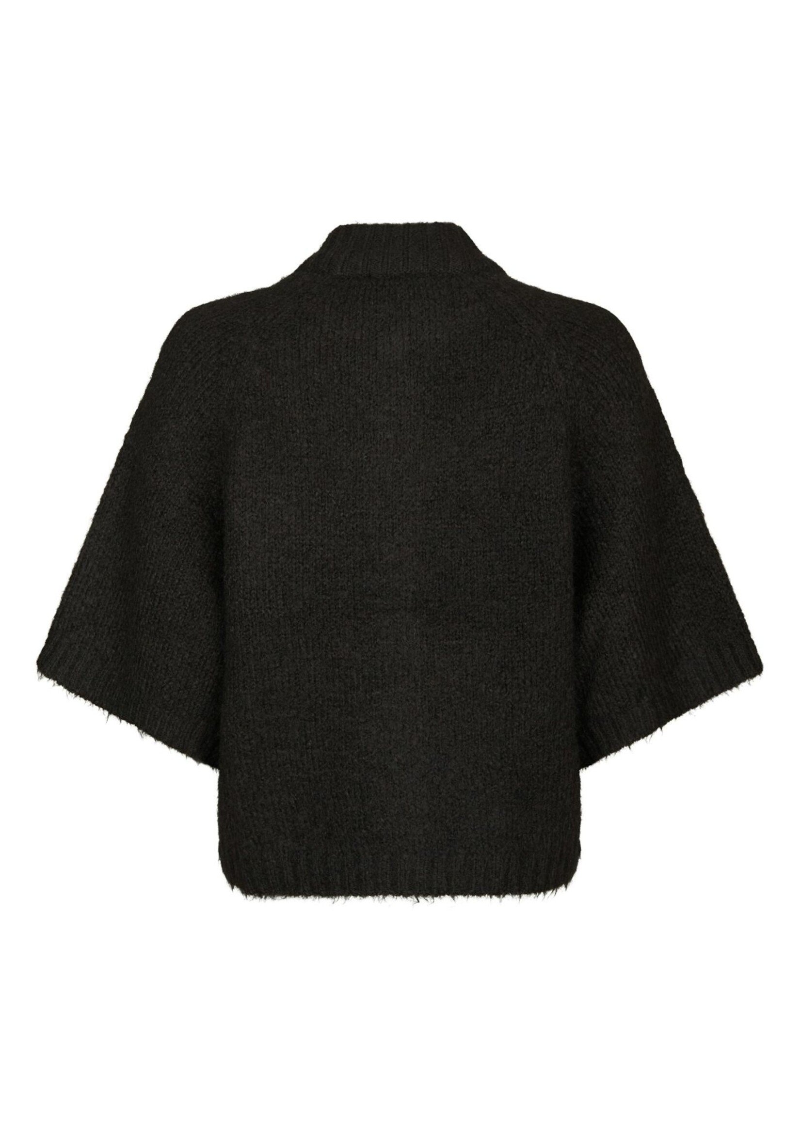 Neo Noir Benuta Fluffy Knit Cardigan - Dark Brown