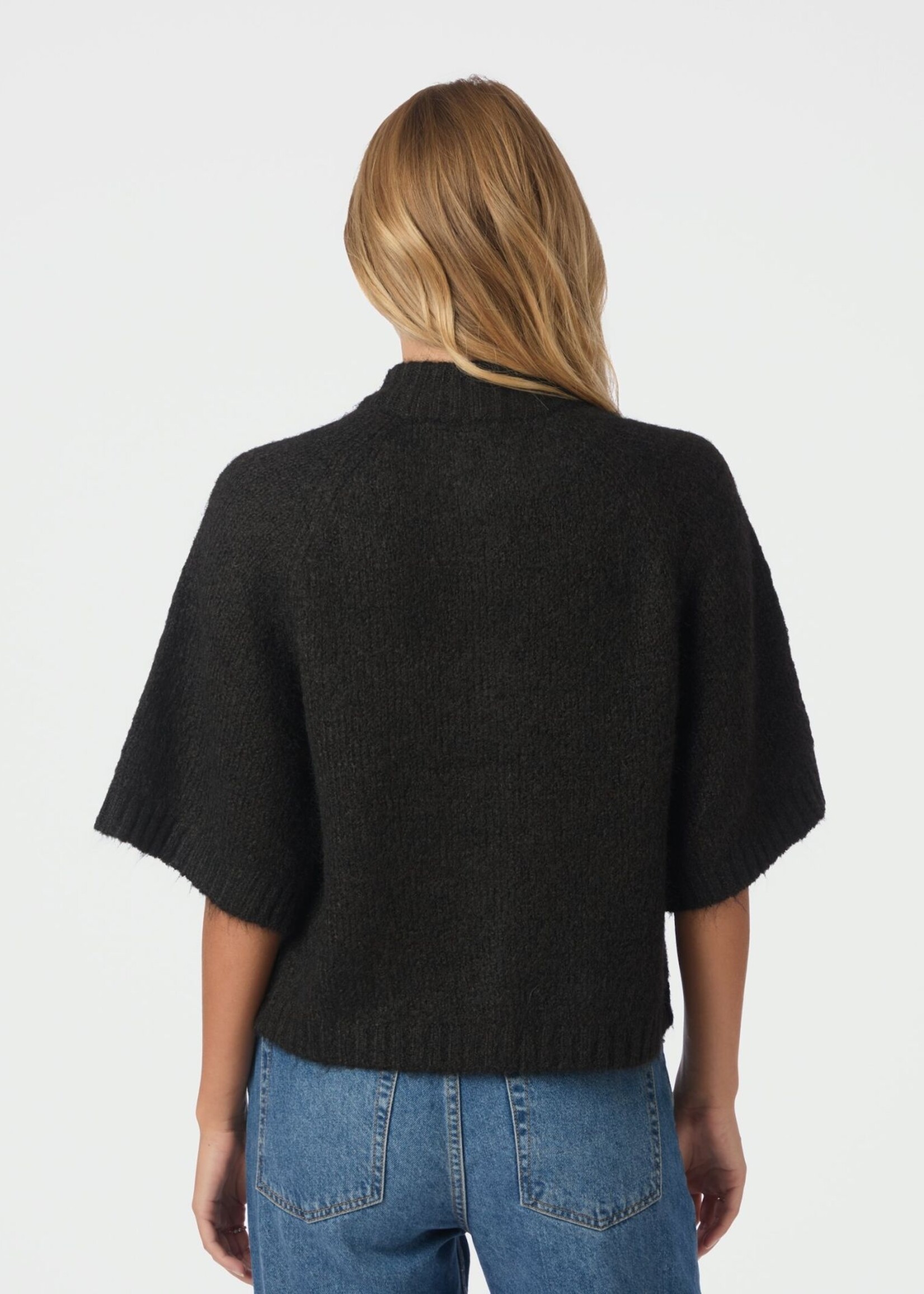 Neo Noir Benuta Fluffy Knit Cardigan - Dark Brown